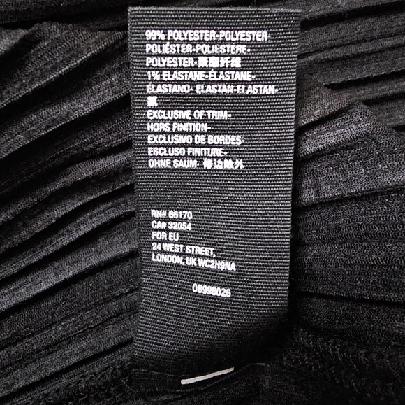 Free People Can't Help It Plisse Black Bell Sleeve Mini Dress Size Medium - Picture 10 of 12